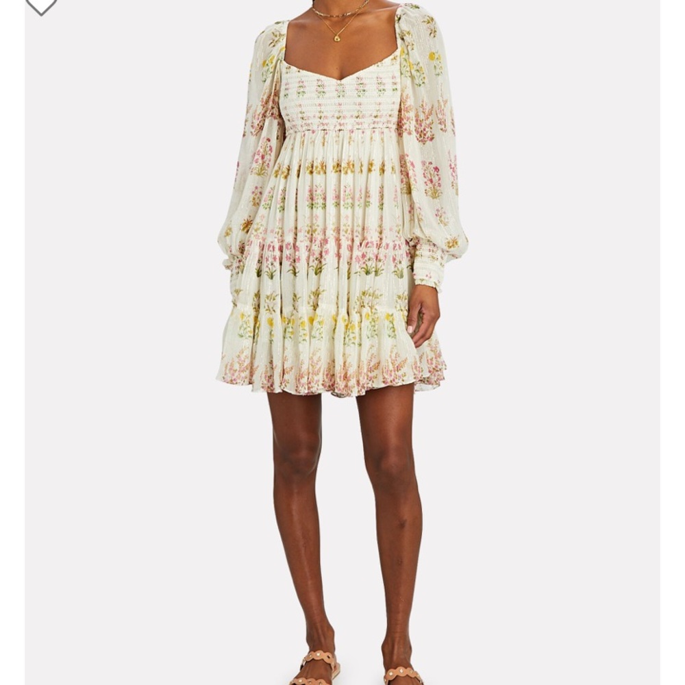 HEMANT & NANDITA - Floral Chiffon Mini Dress